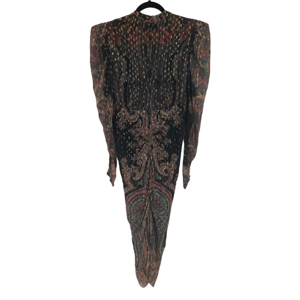 Rococo Sand Nott Midi Dress In Black Size Small - Picture 10 of 16